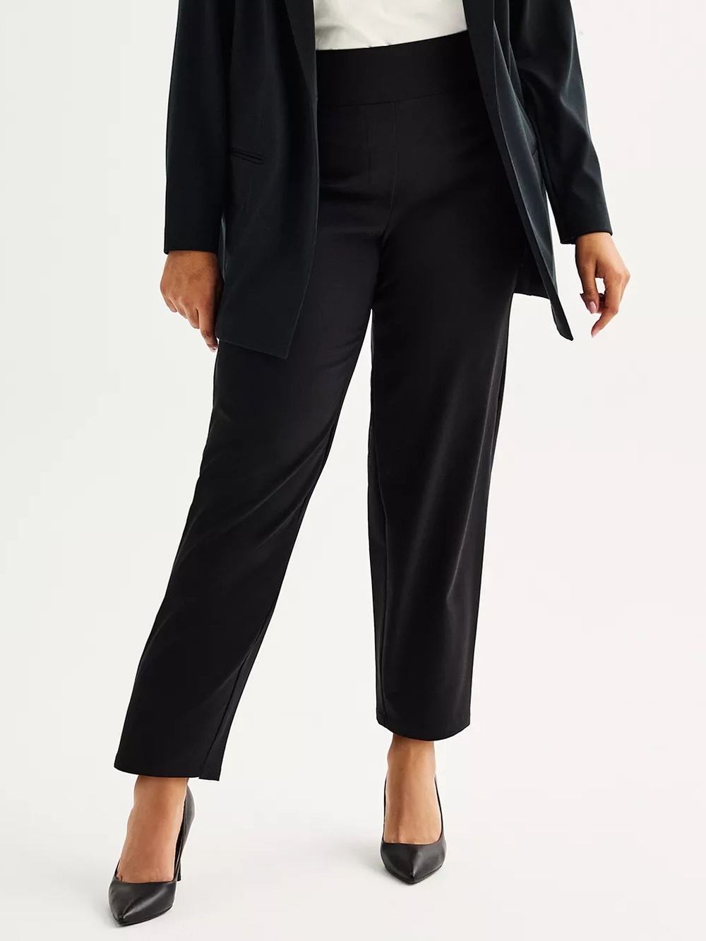 Nine West Pull-On Straight Ankle Pants, Size 1X